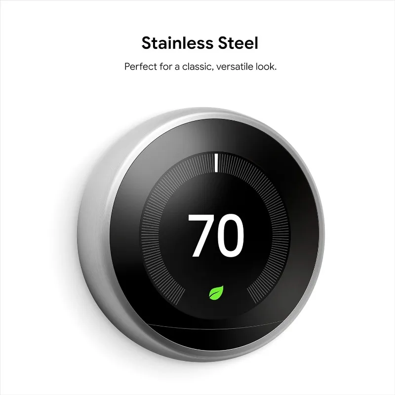 Nest Learning Thermostat - 3rd Gen (2015  Programmable Smart Thermostat for Home Works with Alexa tainless Steel