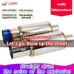 89mm Exhaust Pipe HKS Muffler Tail Pipe Universal High Quality Stainless Steel Silencer Tip Exhaust System Damper for Sports Car