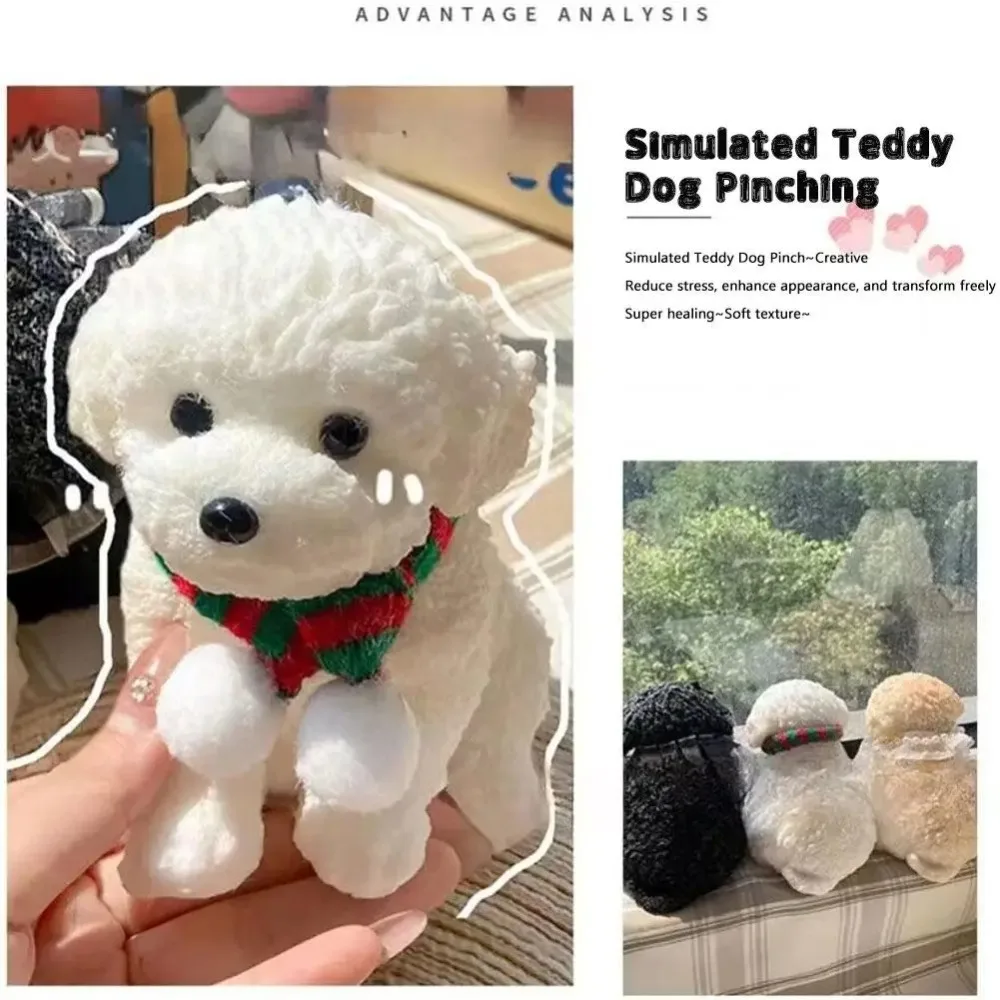 Jouets Squishy pour chien en peluche, chiot à presser doux, soulagement de l'anxiété et du Stress, jouet sensoriel, décompression, pincement du chien