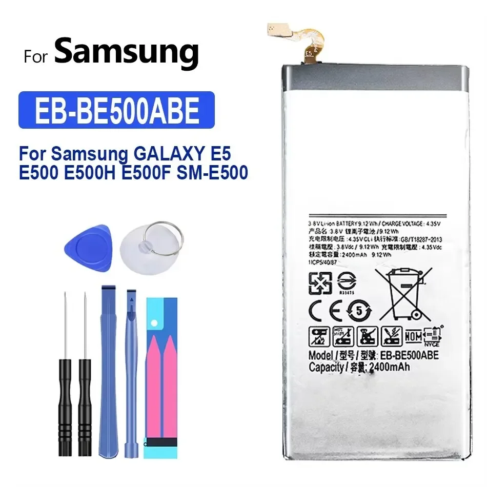

Mobile Phone Battery EB-BE500ABE For Samsung Galaxy E5 E500 E500H E500F SM-E500 Long-Lasting Performance High-Capacity 2300mAh