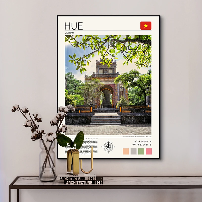 旅行のポスターキャンバス絵画、部屋の装飾のためのアート写真、 - Home Decor Vietnam のレビューと価格