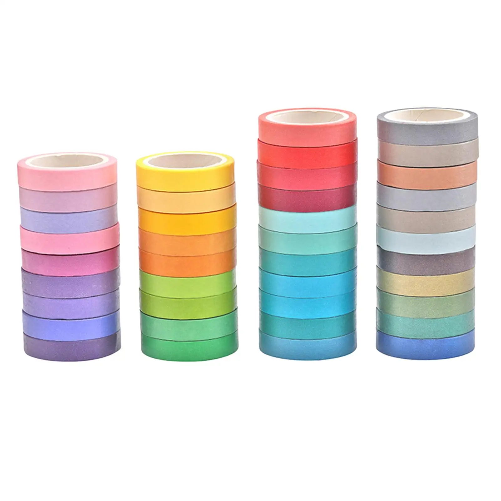 40pcs Rainbow Washi Tape Set Decorative Tape for Gift Wrapping