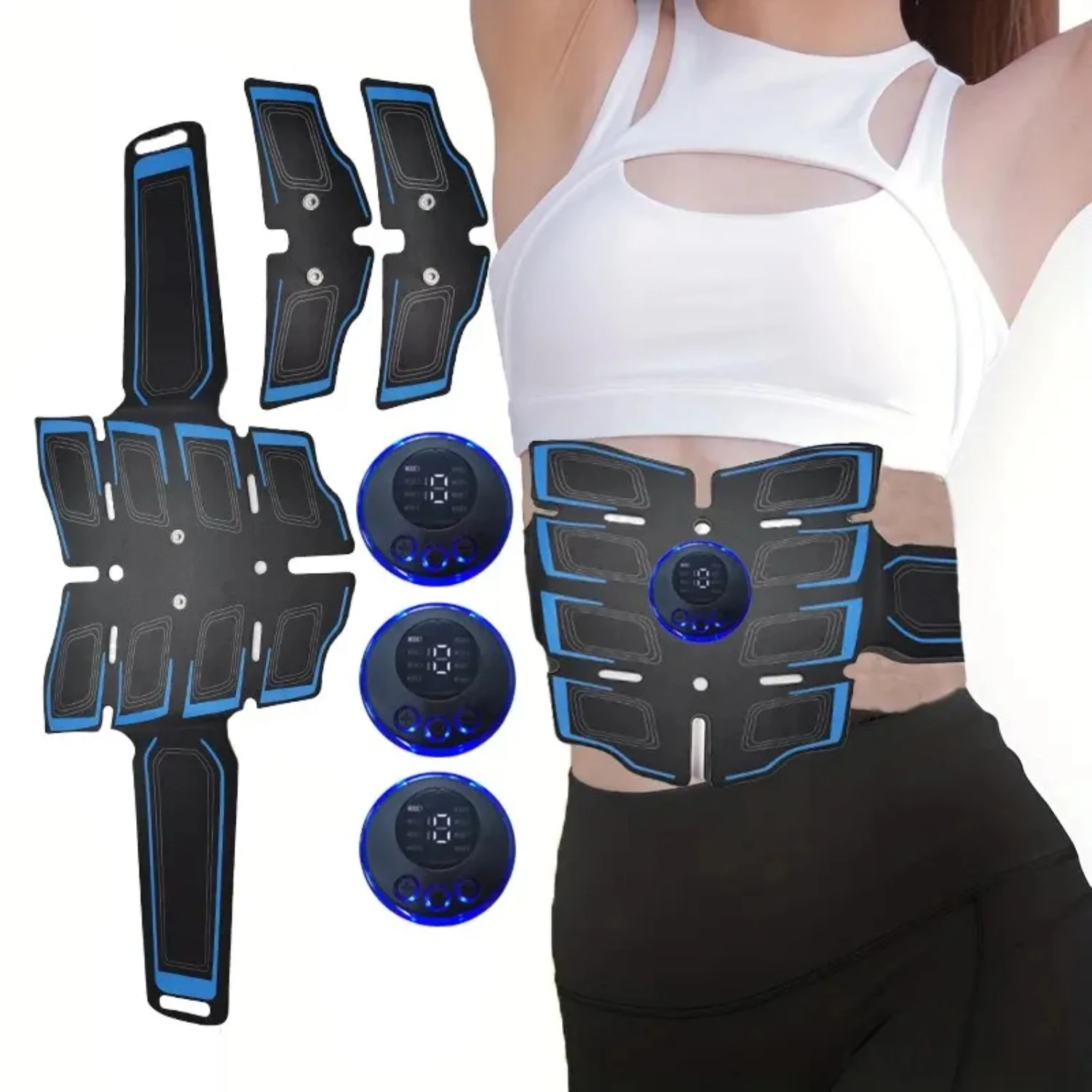 New USB Rechargeable EMS Abdominal Muscle Toning Trainer Practice Eight-pack ABS Strengthen Simulates Biological Micro-current