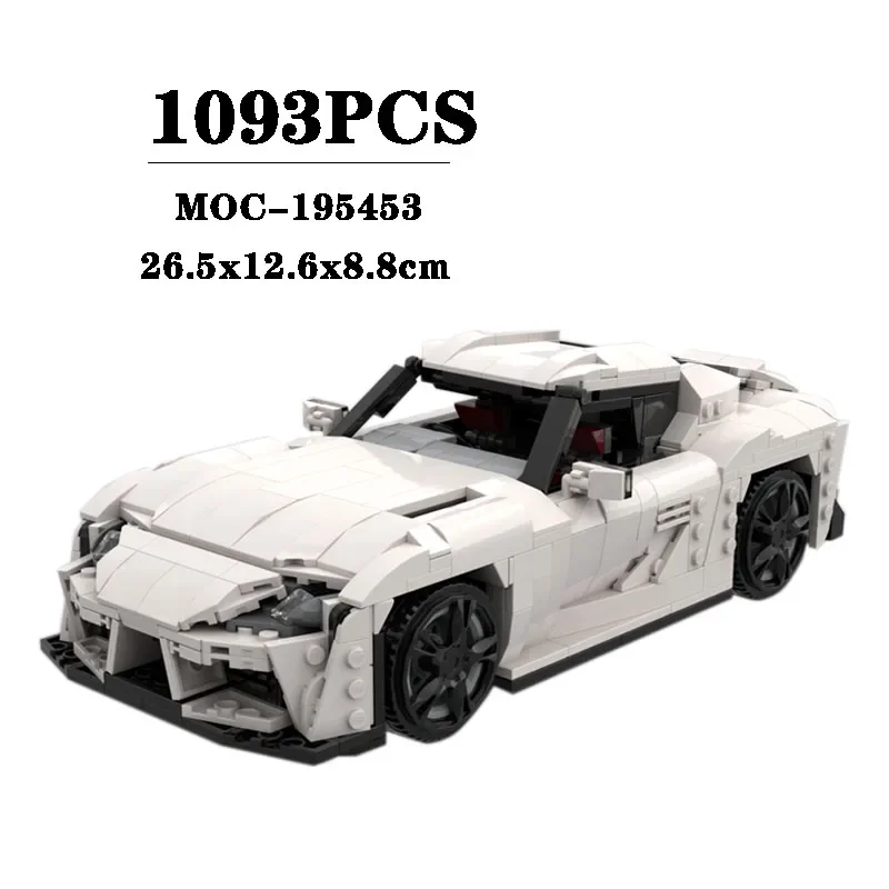 Building Block MOC-195453 Supercar Car Racing Car (A90) Construction Model Ornament 1093PCS Children Birthday Gift Christmas Toy