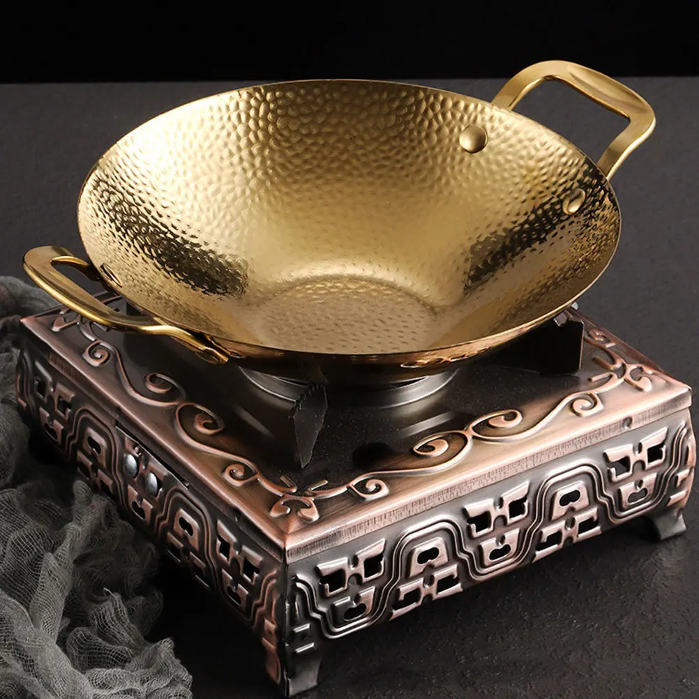

Stable Double Handles Stainless Steel Dry Heat Insulating Anti Scalding Kitchen Cooking Easy Clean For Hot Pot Seafood