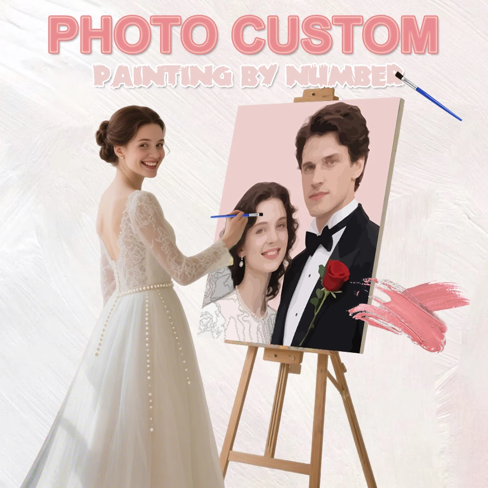 

HUACAN краска по номерам на заказ фото DIY настроить фото рисунок живопись по номерам ремесло украшение стены комнаты