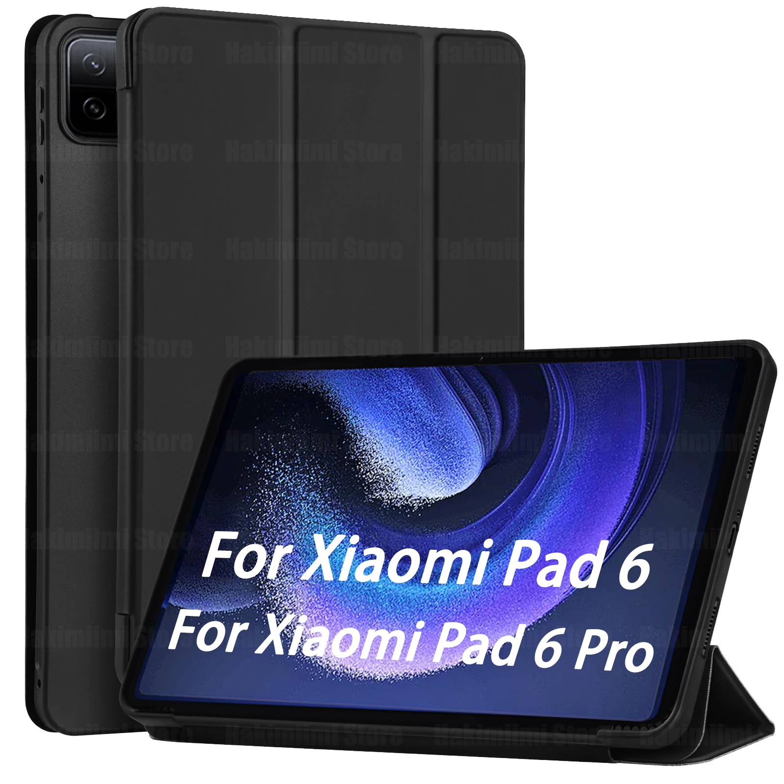 Case for Xiaomi Pad 6 / Xiaomi Pad 6 Pro 11 inch 2023 Thin Light Soft Protective with Auto Sleep/Wake Folding Stand Smart Cover