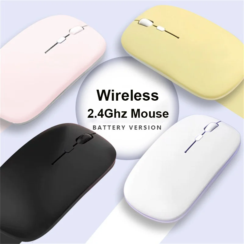 Wireless 2.4Ghz USB Mouse Cute Pink Colorful Design Mause Ergonomic 1600DPI Slim Computer Portable Mice For Laptop PC Office