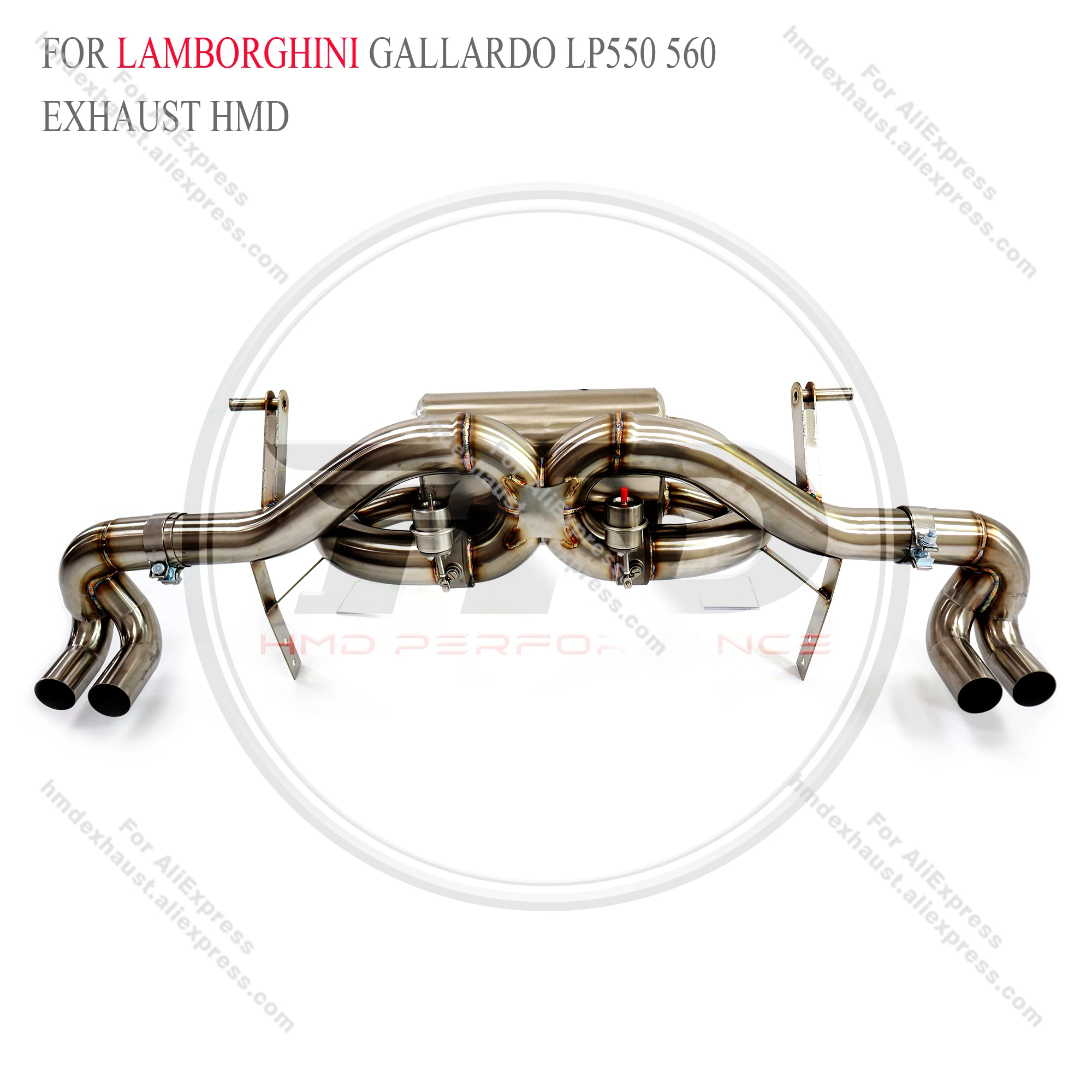 

HMD Exhaust System Stainless Steel Performance Catback for Lamborghini Gallardo LP550 560 2007-2013 5.2 Muffler With Valve