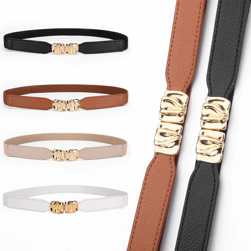 Fashionable Korean-Style Women's Versatile Decorative Dress Belt Waist Cincher for Blouses and Suits Stretch Elastic Belts