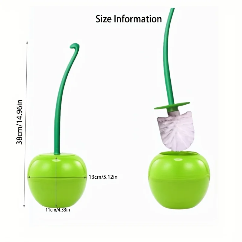 Kersentoiletborstel Huishoudelijke toiletborstel met lange steel en zachte haren Plastic schoonmaakborstelset