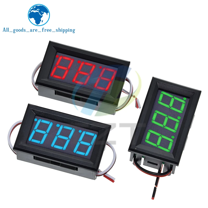 

0.56 Inch Mini Red Green Blue LED Display Panel Voltage Meter Voltmeter Home Use Voltage 3 Three Digital DC 4.5V 30V 2 / 3 Wires