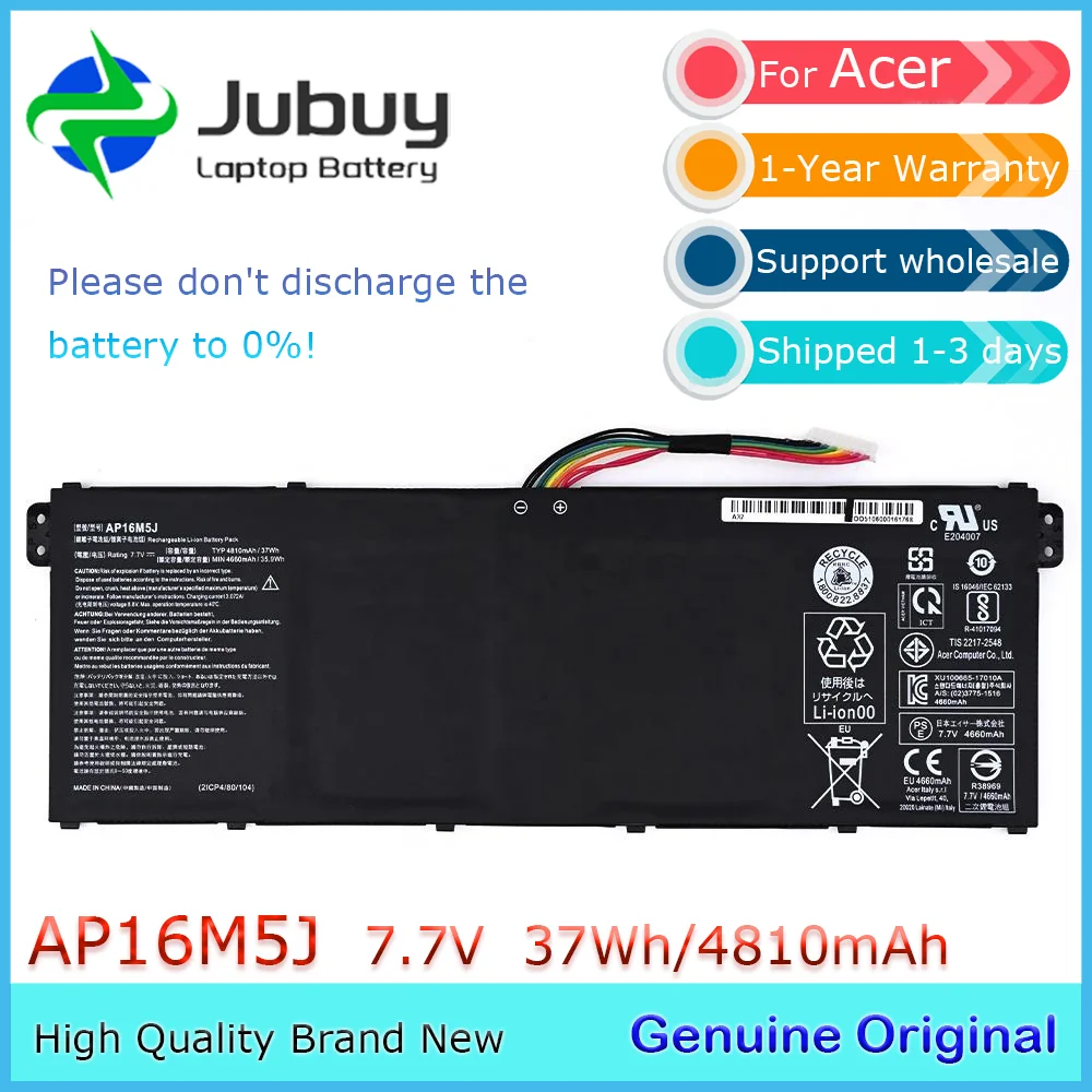 AP16M5J 7.7V 37Wh Original Laptop Battery for Acer Aspire 3 A314-31-C2L1 A315-32-C67Y A315-53-52CF