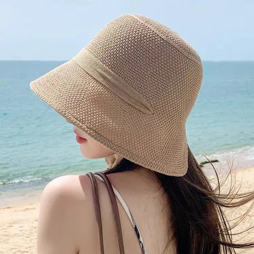 Neuer Anti-Sonnen-Eimerhut, faltbar, Anti-UV-Strandhut, atmungsaktiv, gestrickt, Schirmmütze, Geschenk