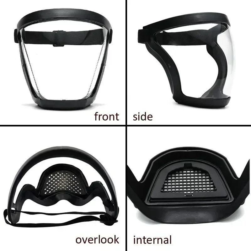 Work Protection Mask Full Face Protector Shield Transparent Facial Protector Face Protective Screen Kitchen Accessories Gadgets