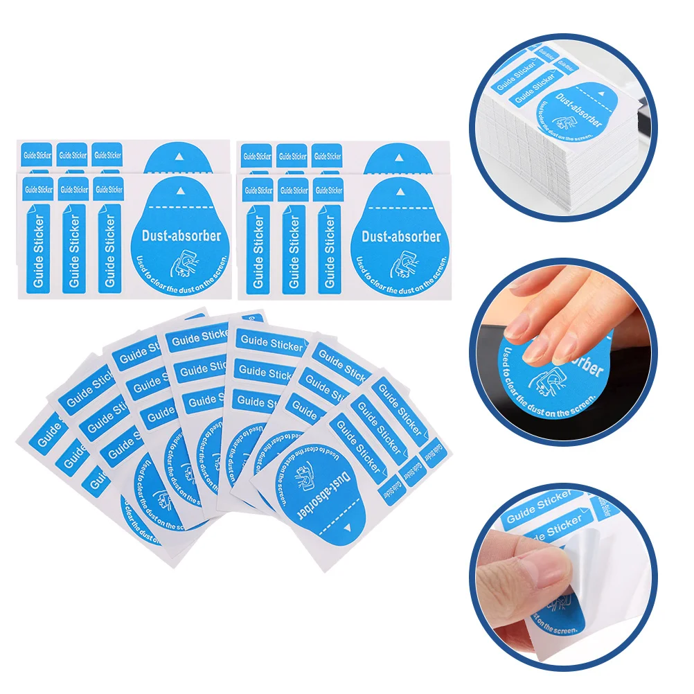 

200Pcs Phone Screen Dust Absorber LCD Dedust Sticker Safe Premium Material Oil Stains Fingerprint Remover Phone Dedust Sticker