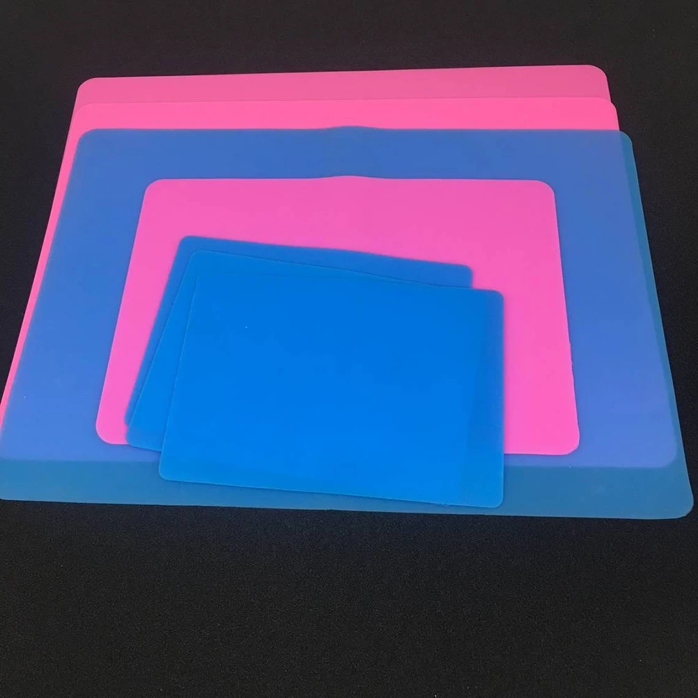 

2PCS Resin Mold Silicone Mat Keep Desk Clay Mat for DIY Handwork Pendant Making Jewelry Casting - Size L (Blue)