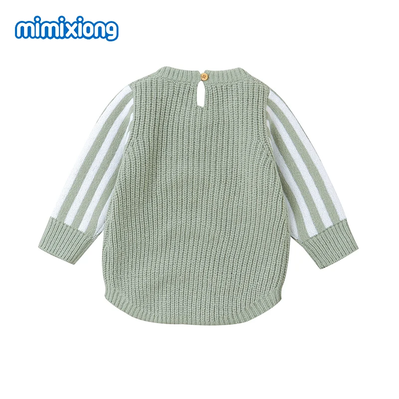 Baby Girls Bodysuits Long Sleeve Winter Warm Knit Newborn Boys Green Onesie Clothes One Piece Fall Outwear Infant Jumpsuit 0-18m