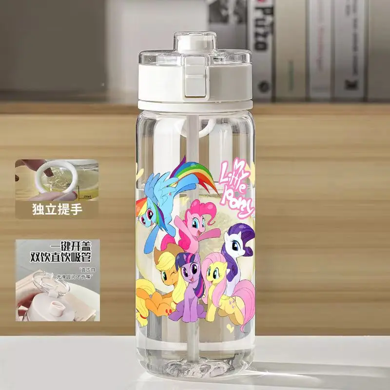 Cartoon Anime My Little Pony Twilight Sparkle Pinkie Pie Applejack Fluttershy Plastic Water Cup Cute Portable Water Bottle