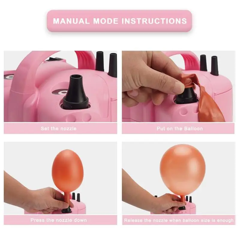 Electric Automatic Balloon Fast Inflator Air Pump And Balloon Double Hole Air Compressor BalloonPump For Parties Balloon