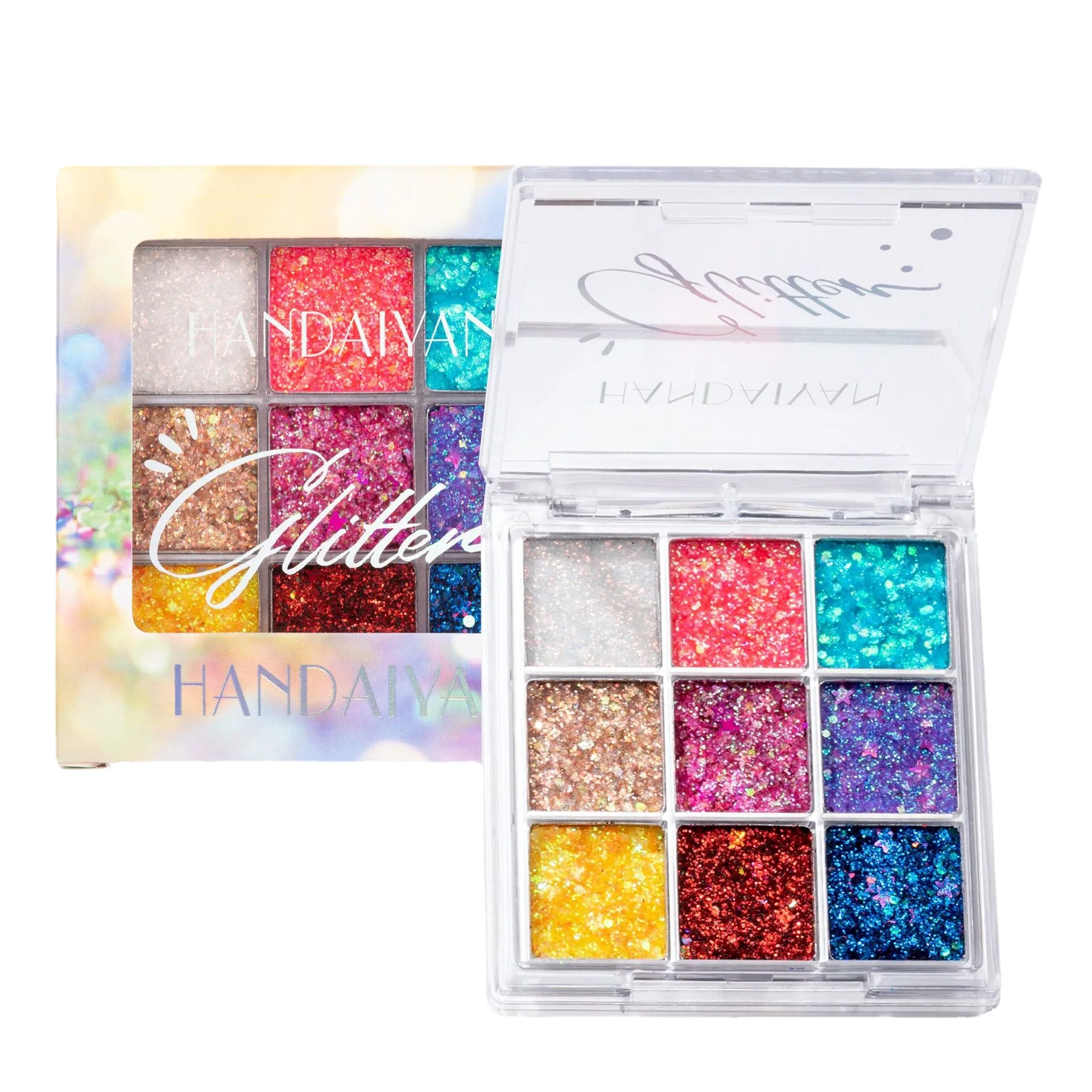 Shimmer Eyeshadow Glitter Body Face Art paillettes sciolte gioielli con diamanti strass trucco Pallet Waterproof Party Festival