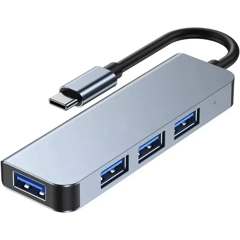 Hot Sale Popular 1pcs USB C Hub USB 3.0 Aluminumshell Type C To 4-Port USB 3.0 Adapter, High Speed USB Splitter High Quality