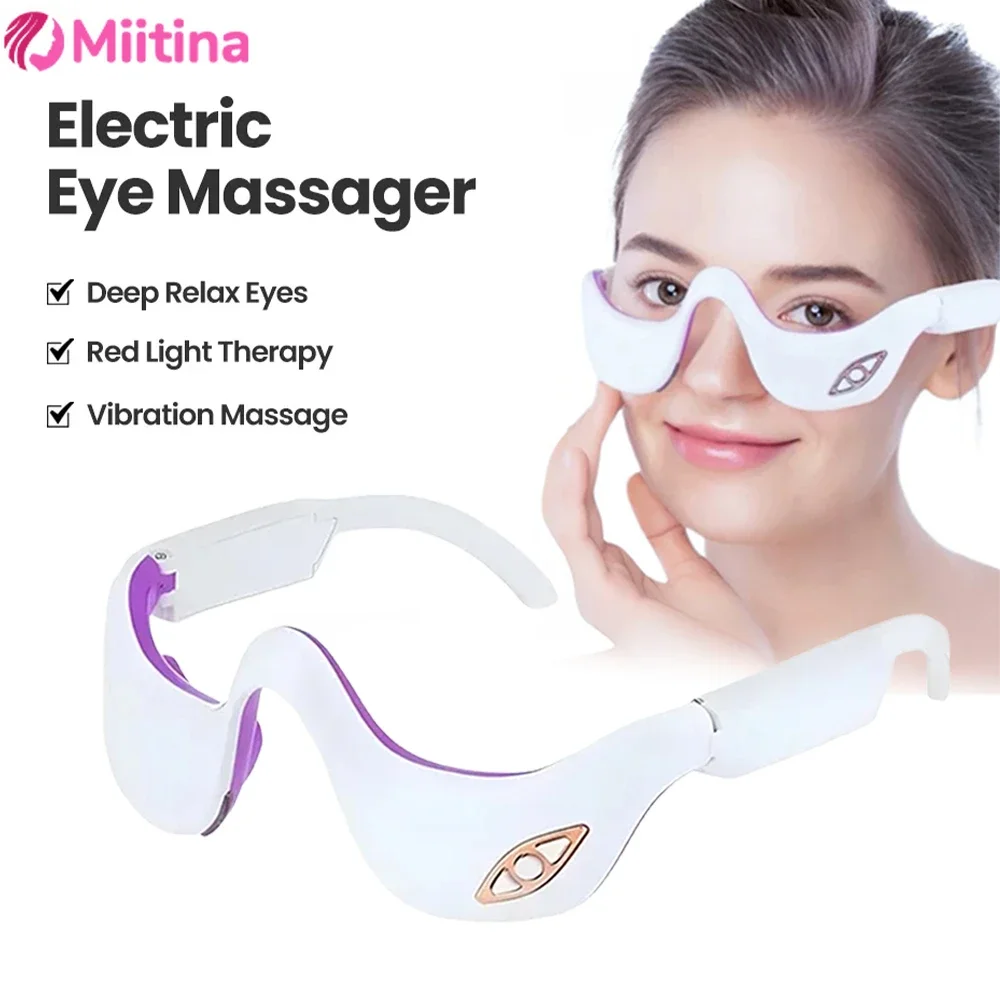 EMS Eye Relax Device Micro-Current Electric Vibration Massager Heating Therapy Relieve Eye Fatigue Dark Circles Remover Eye Care