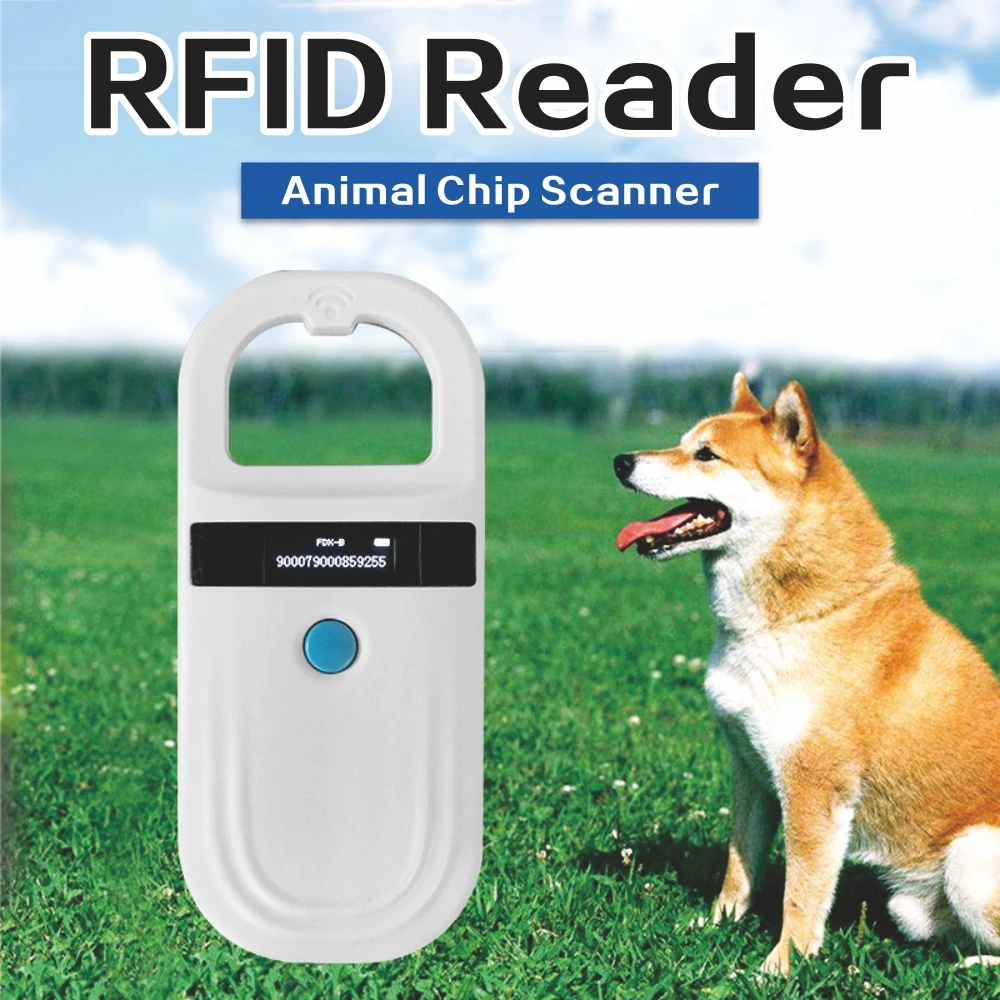 Pemindai hewan peliharaan Iso11784/5 fdx-b hewan peliharaan pembaca Id Chip Transponder Usb Rfid genggam pemindai mikrochip untuk anjing, kucing, kuda