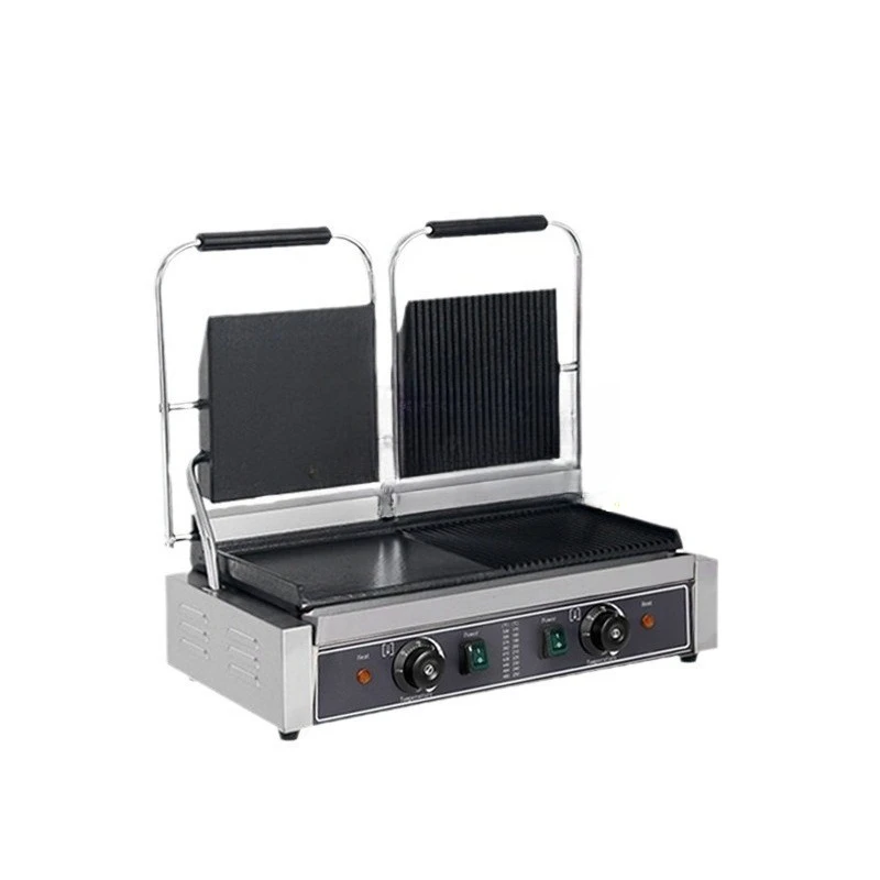 

Double-head platen grilling, electric heating grilling furnace, double-head commercial platen grilling furnace