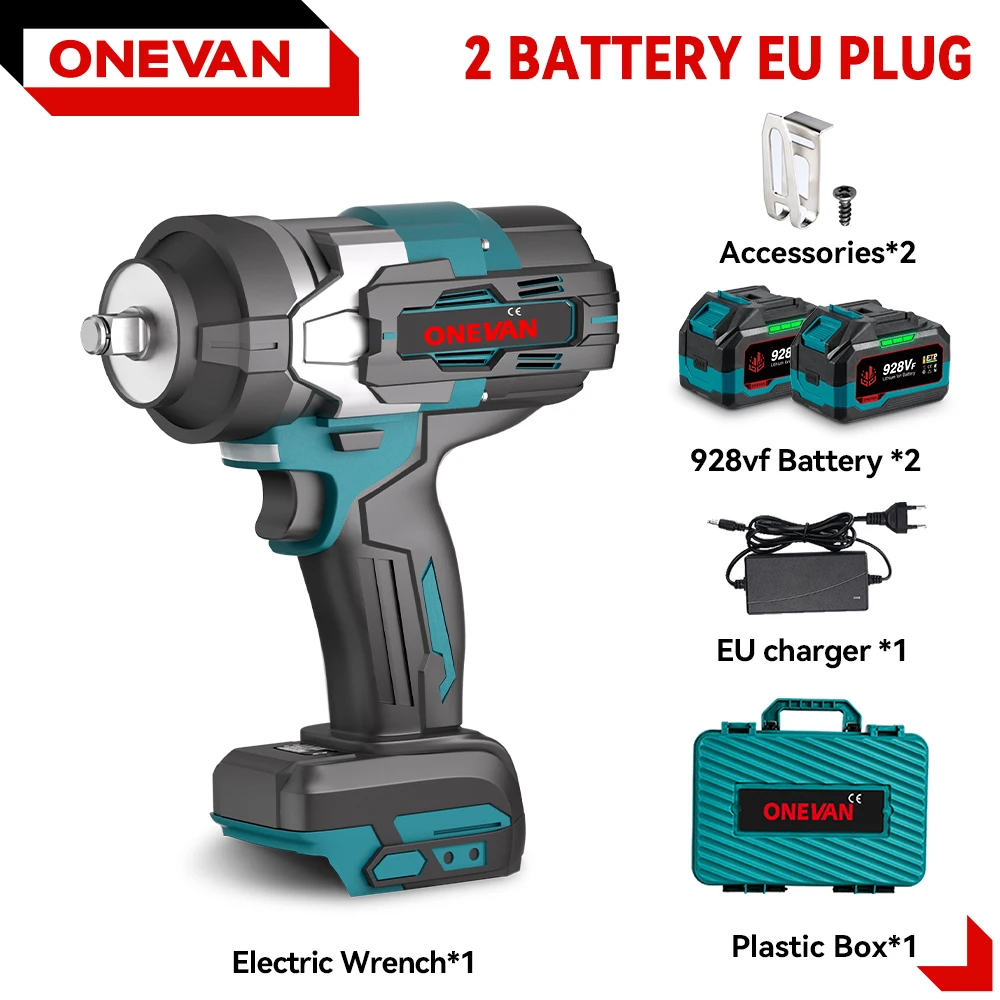 ONEVAN 2800N.M Borstelloze Draadloze Elektrische Slagmoersleutel Hoog Koppel Schroevendraaier Boor Power Tool Voor Makita 18V Batterij Pin