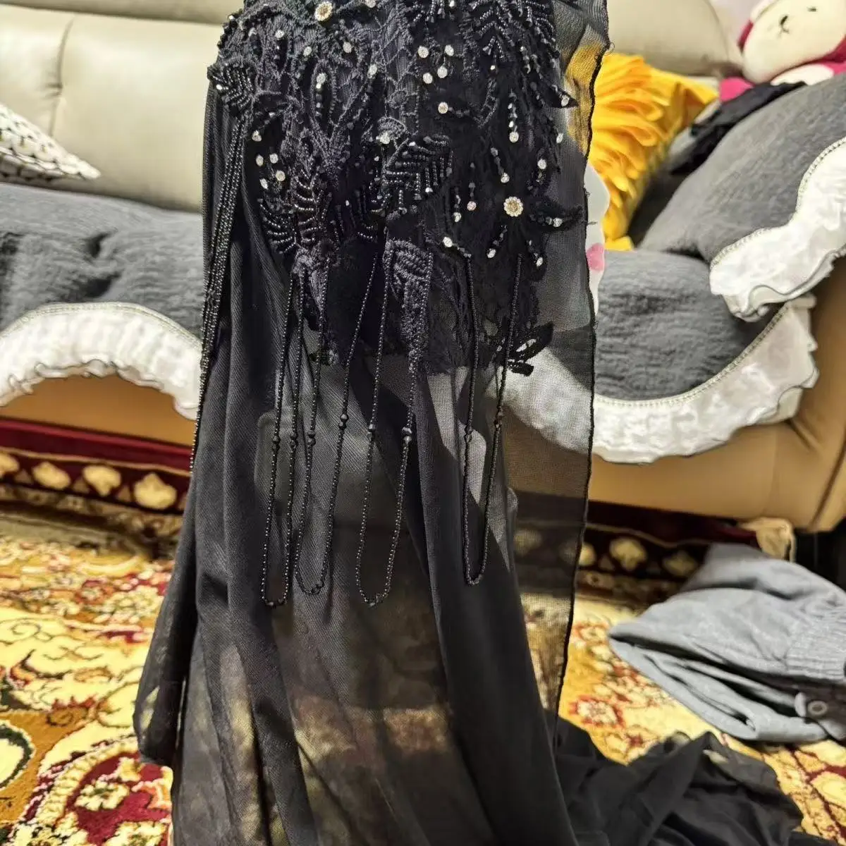 Abaya Hijab Muslim Women Shawl Lace Headscarf Luxury Tassels Scarf Malaysia Prayer Kufi Islam Saudi Arabia Turban Lace 05526 2