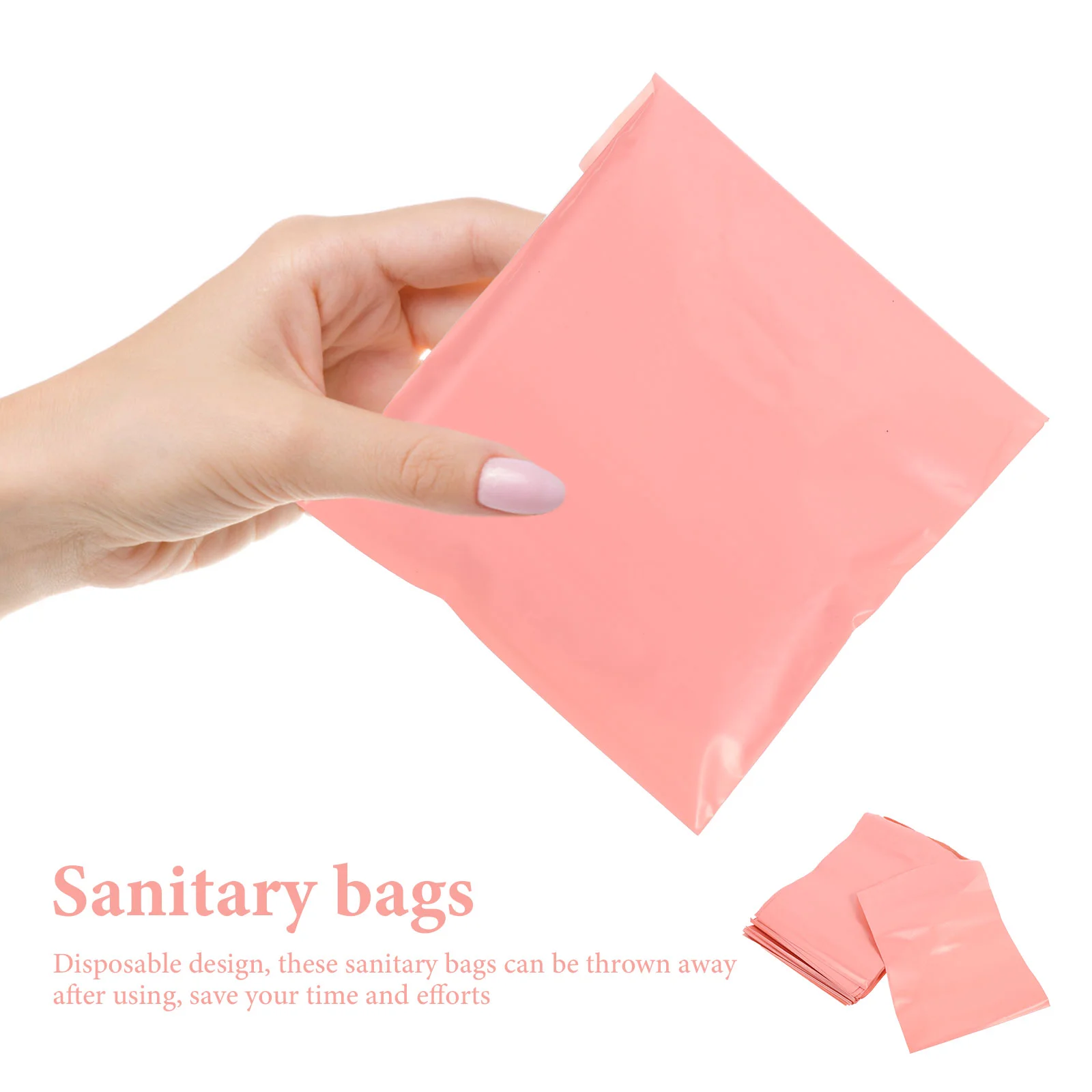 200 Pcs Hygiene Bag Travel Sanitary Bags Period Pad Pouch for Feminine Products Disposal New Material Napkin Holders Cute Shape