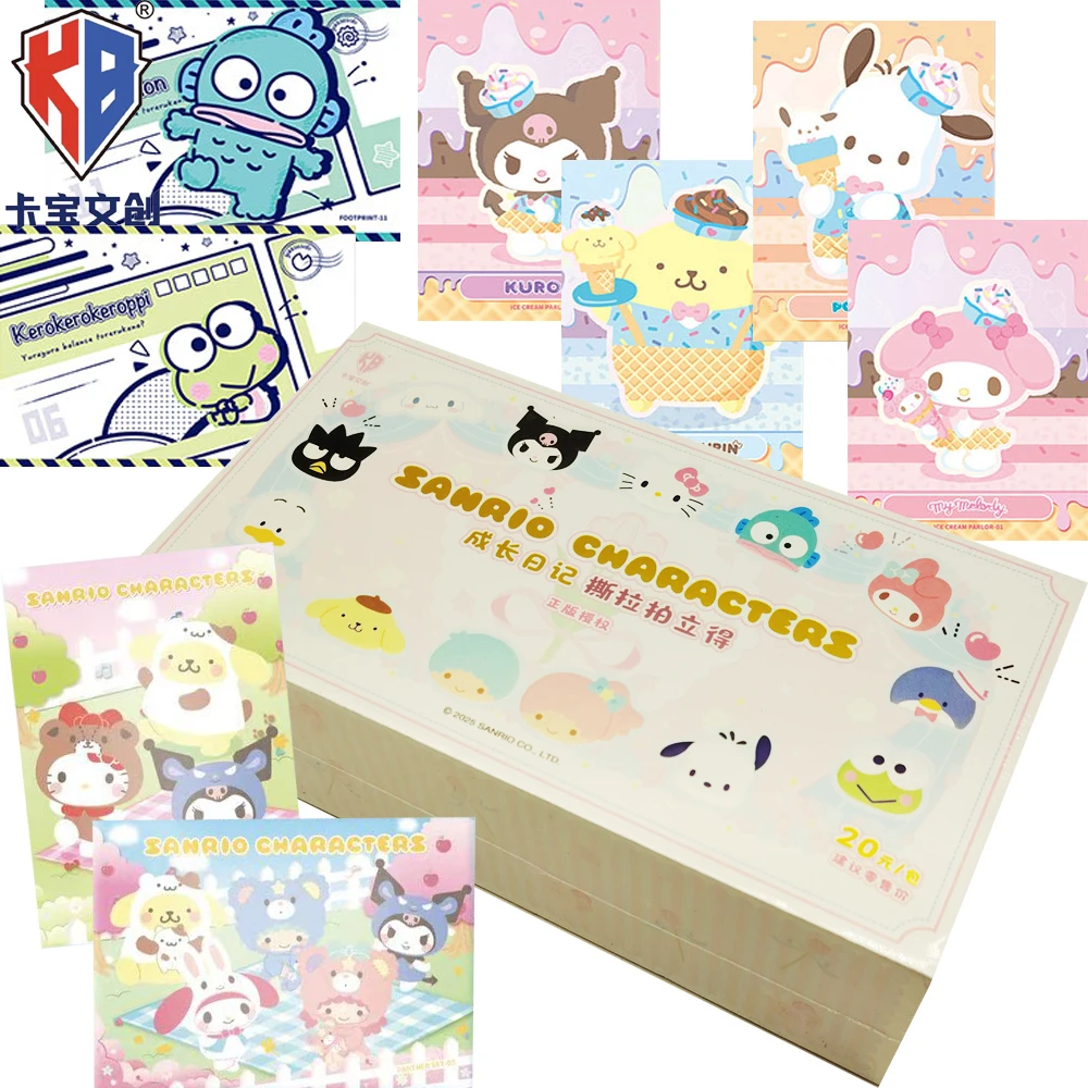 

New Kabao Genuine Sanrio Collection Cards Lovely Cartoon Anime Characters Growth Diary Series Tear Pull Polaroid Cards Xmas Gift