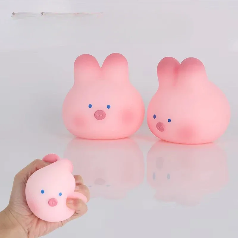 Creative Stress Relief Toy Cherry Blossom Pig Kawaii Stress Relieving Rabbit Hobby Collectibles Brithday Gifts for Friends