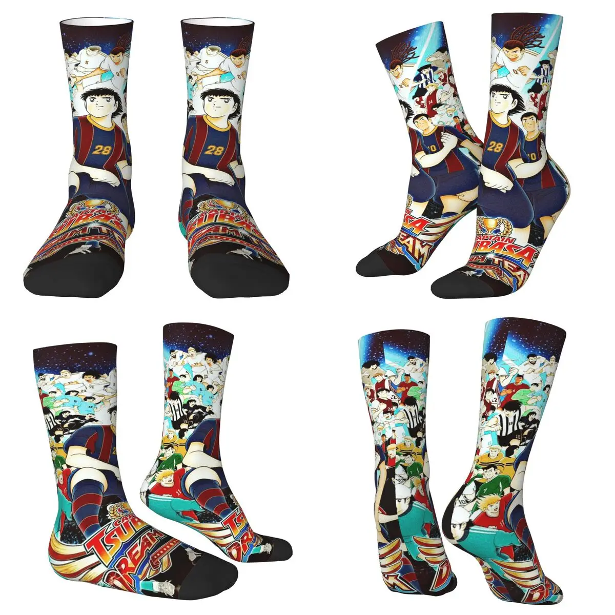 جميع المواسم طاقم جوارب اليابان كرة القدم مانغا الكابتن تسوباسا الجوارب عارضة الجوارب الطويلة اكسسوارات للرجال النساء الحاضر #2
