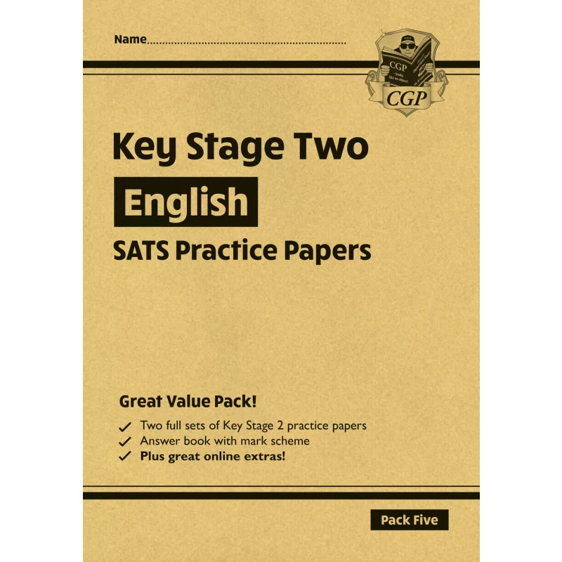 

Пакет английской практики SATS KS2 5 для тестирования 2025 года с бесплатными онлайн-книгами Extras CGP 9781789081121