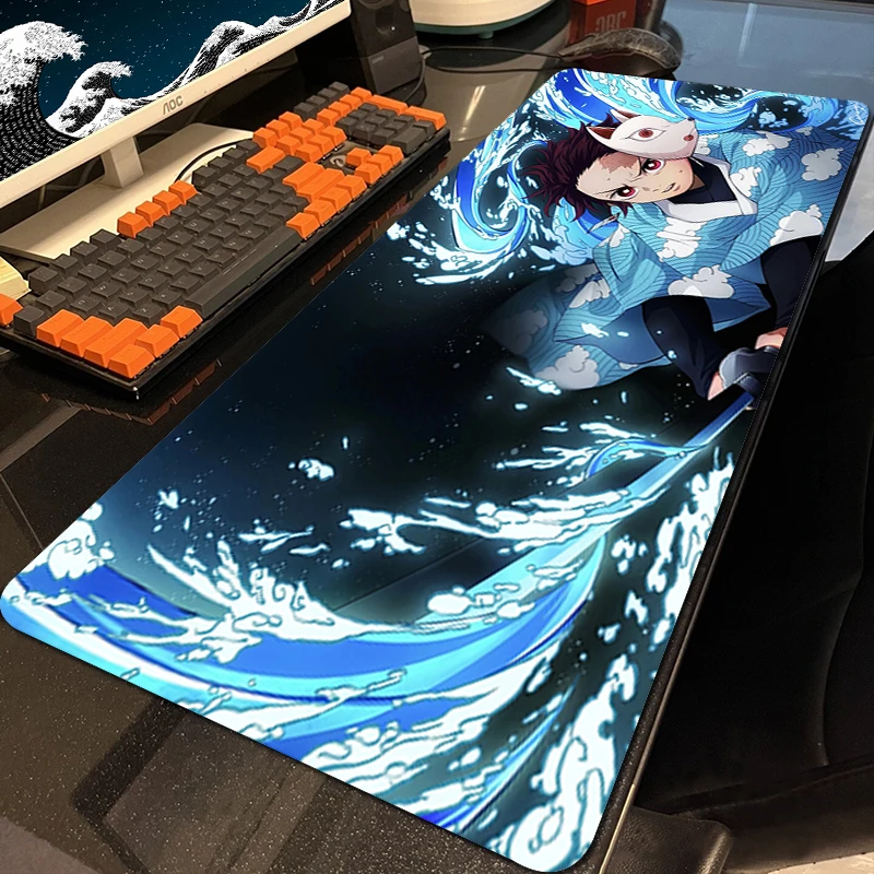 

Mousepad New Custom Computer Desk Mats Keyboard Pad Mouse Mat Kimetsu No Yaiba Anti-slip Laptop Gamer Carpet Table Mat Mice Pad