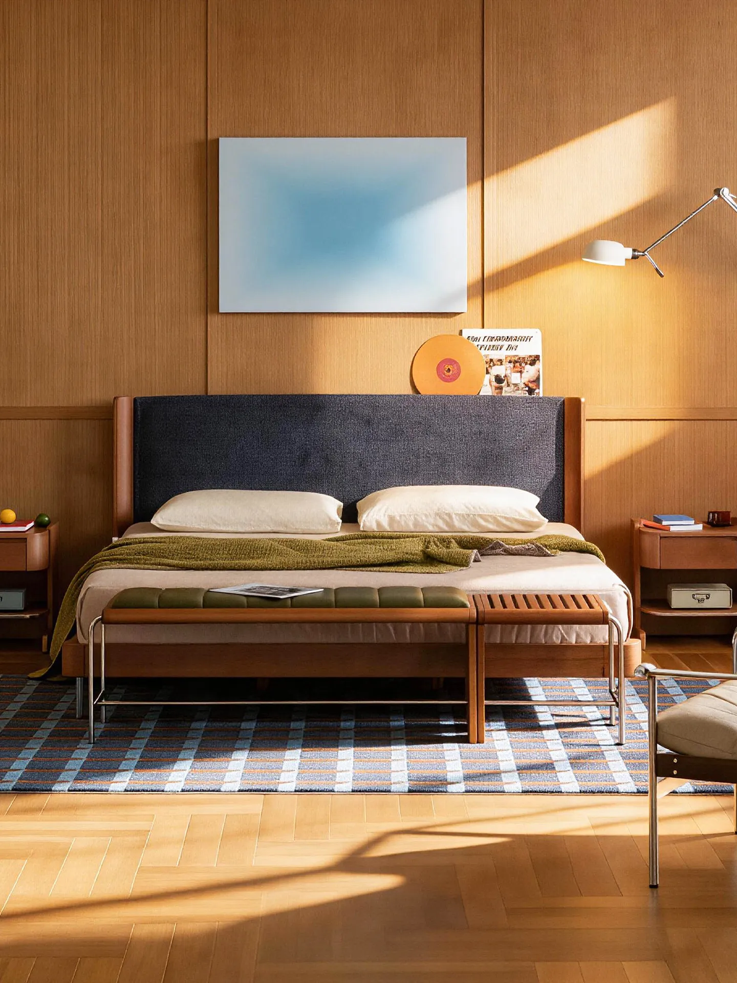 DSA Home Furnishing | Simple Solid Wood Bed Double Bed Frame Row Skeleton Home Bedroom Floor Bed