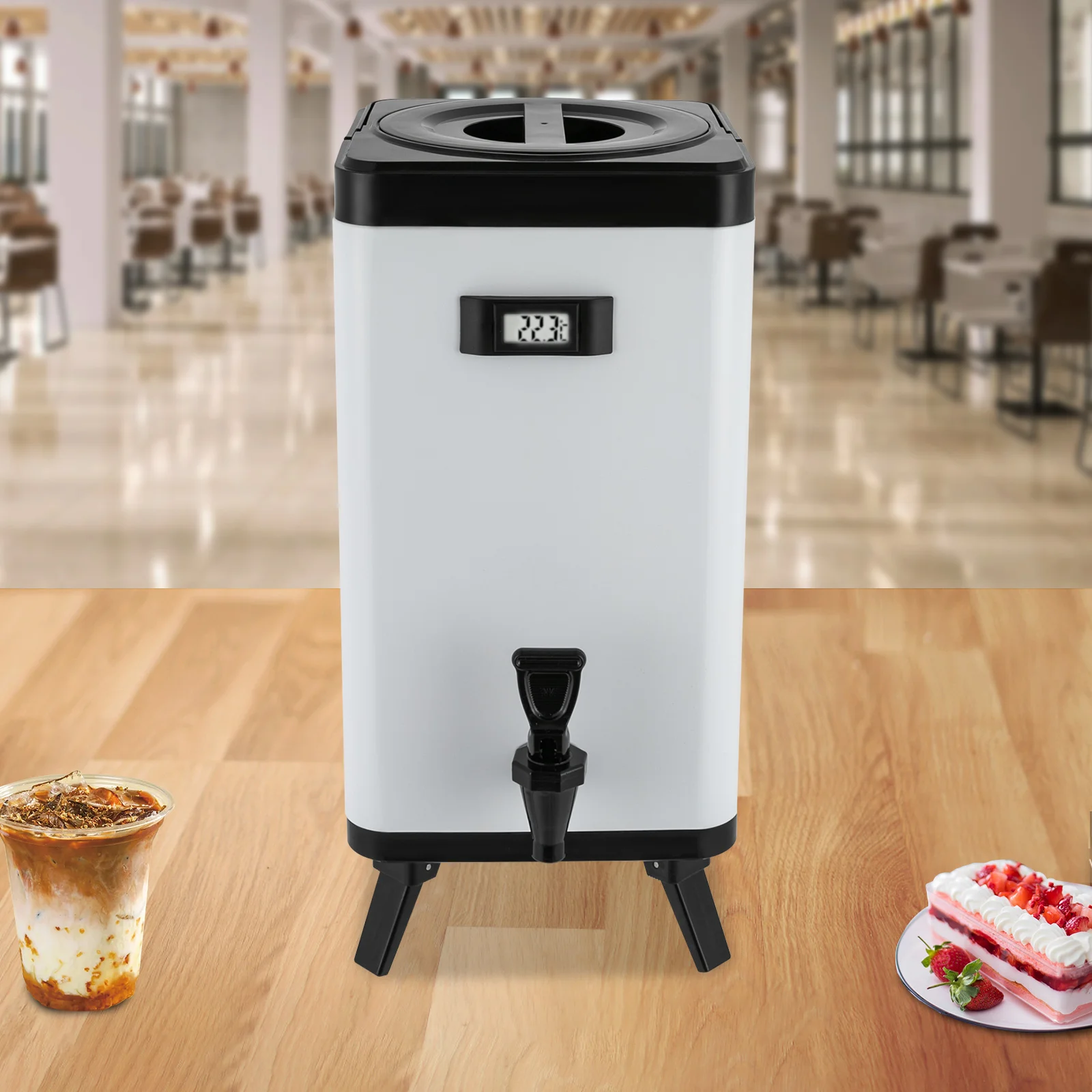 

10L/ 2.64gal Stainless Steel Insulated Beverage Dispenser Hot Drink Dispenser with Faucet for Beer, Juice, Hot Tea
