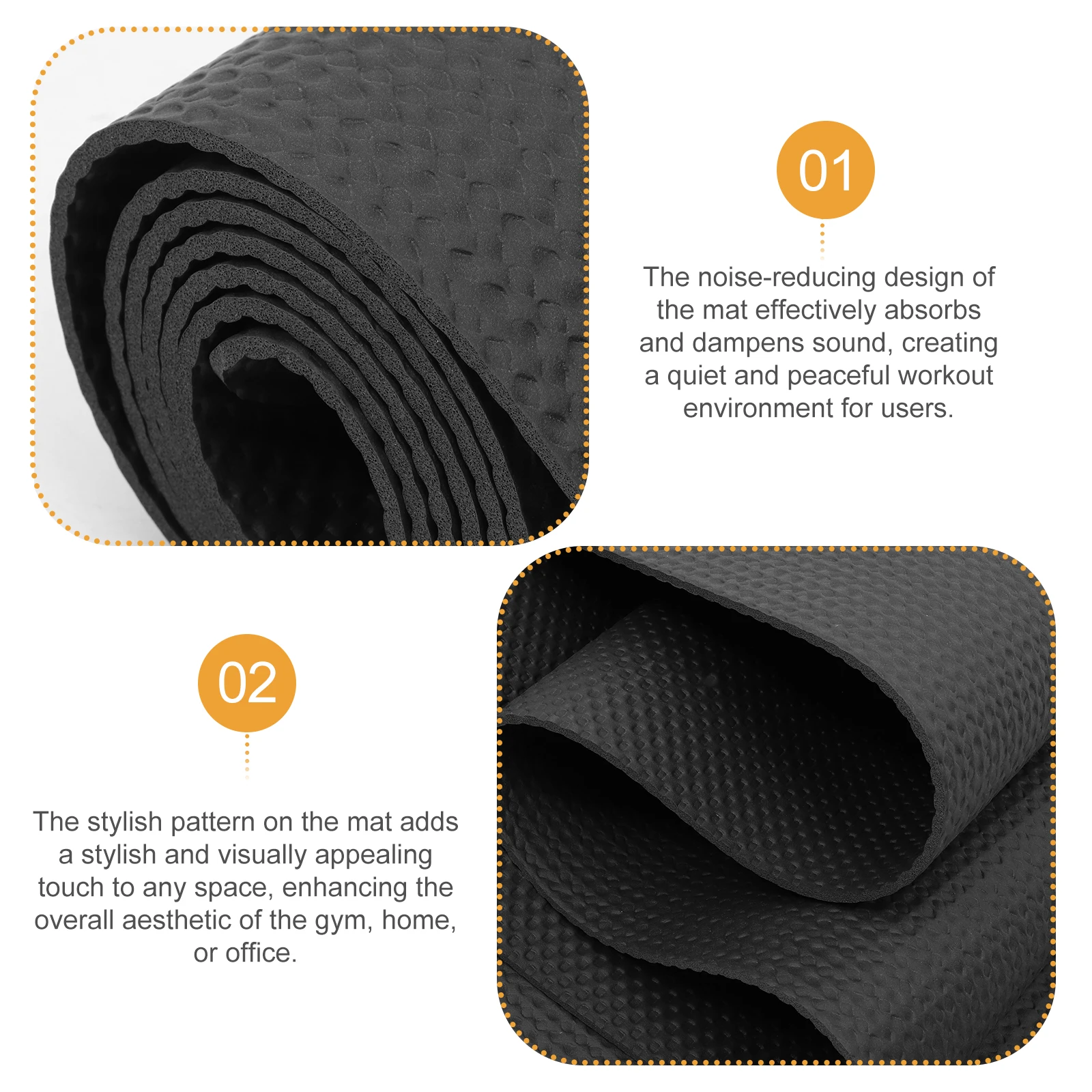 Exercise Mat Treadmill Workout Pad Carpet Mats for Gym Accessories Rubber Floor Padding Cushion Rubber Treadmill Pad Equipment