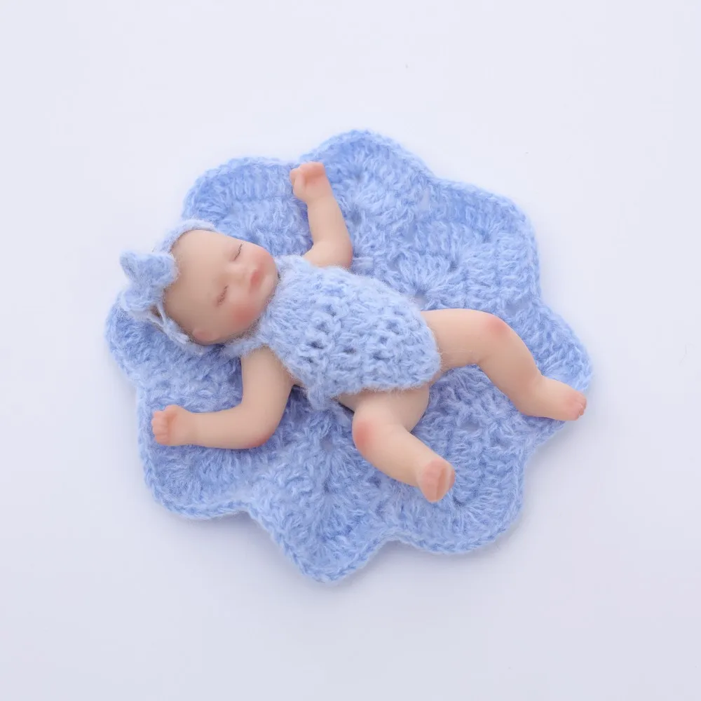 

5 inch Mini Realistic Full Body Soft Silicone Doll Cute Stretchable Reborn Baby Doll High Quality Toy Kid Birthday Gift
