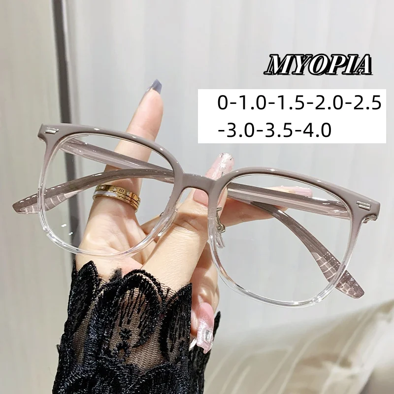 

Anti Blue Light Optical Lens Glasses High Definition Myopia Glasses Ultra Light Near Sight Eyewear Fashion Quality Minus Goggle