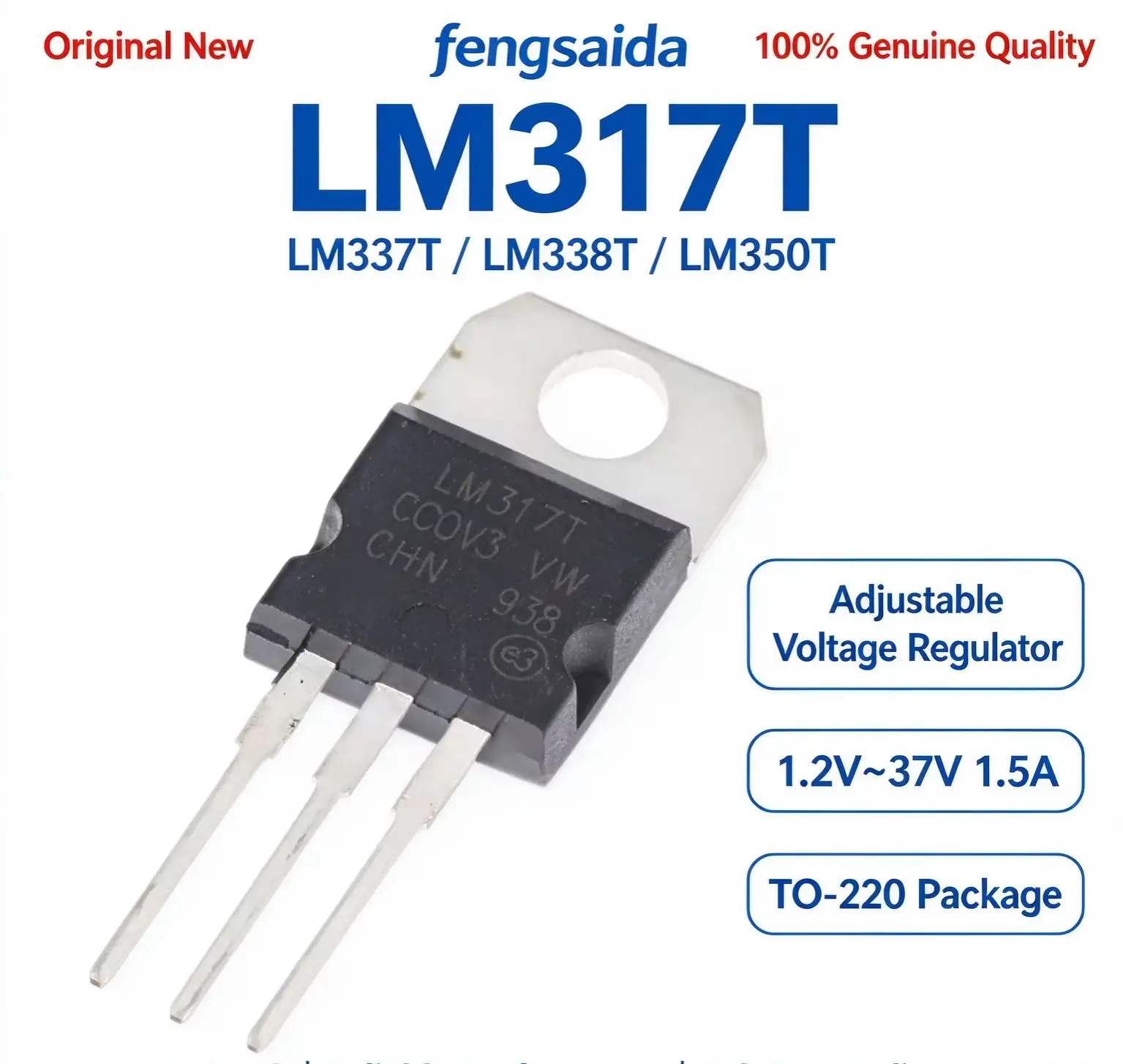 20Pcs LM317T TO-220 LM317 LM337 LM338 LM350 LM317T LM337T LM338T LM350T 재고 있음 100% 품질 새로운 원본