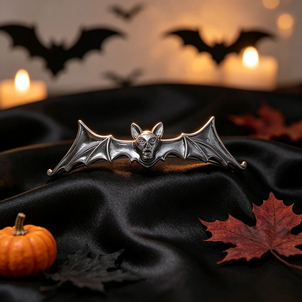 Halloween Bat Tiara Crown Vintage Gothic Metal Headband Vampire Cosplay Hair Accessories for Halloween Party Costume Photoshoot view 3