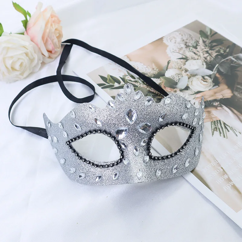 Flash Anime Cosplay Mask Makeup Mask Sexy Ball Prop Costume Halloween Mask Diamond Queen Mask