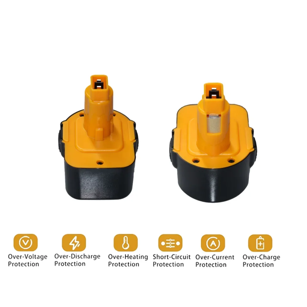 New 12V For Dewalt 4.8/6.8/9.8/12.8Ah NI-MH Power Tool Battery DW9072 DW9071 DC9071 DE9037 DE9071 DE9072 DE9074 DE9075 152250-27