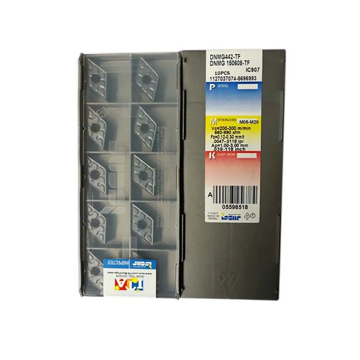 

100% оригинальные токарные пластины DNMG150608 TF IC907 из карбида среднего размера
