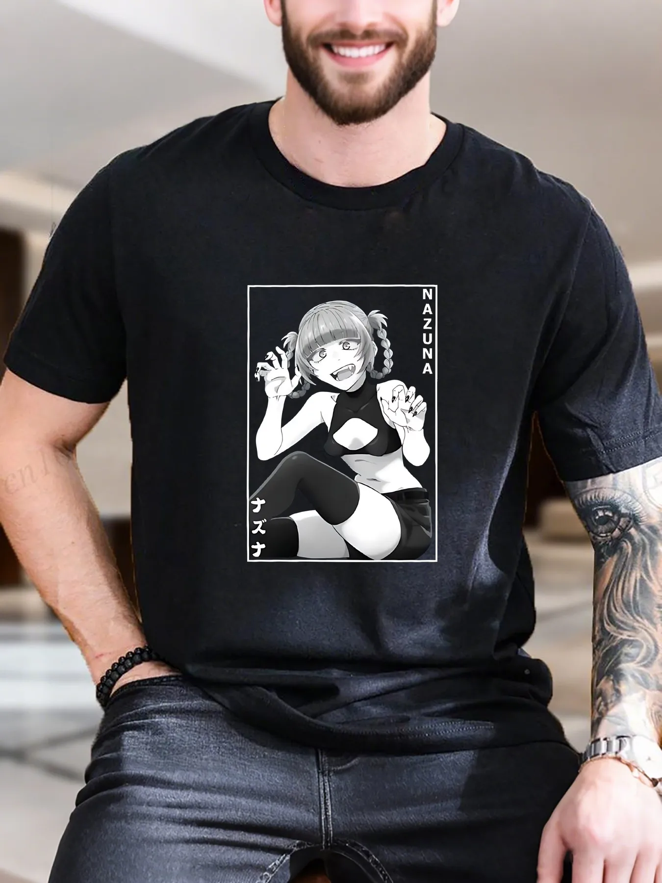 

2025 New Model Fashionable and Innovative Men's T-Shirt Nazuna Nanakusa New Arrival Fashion Heavyweight