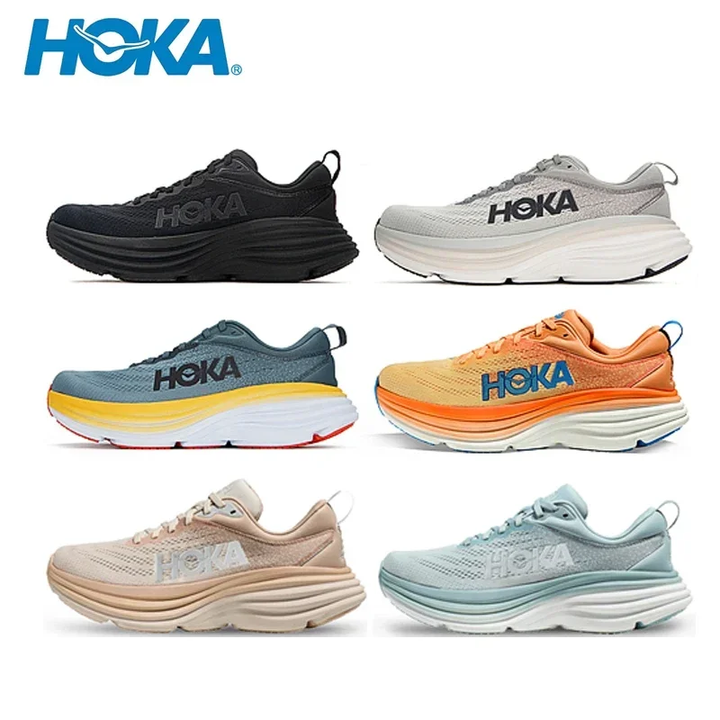 

Original Hoka One One Bondi 8 Road Running Shoes Hoka Cushioning Long Distance Men Women Lifestyle Outdoor Sneakers