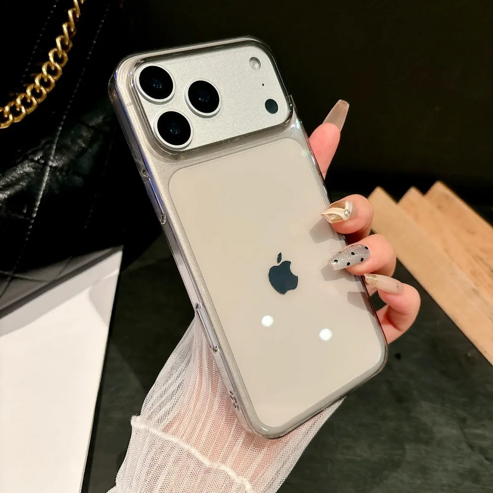 New Luxury Ultra-thin Transparent PC Phone Case For iPhone 17 Pro Max Air 17 Pro 16 15 14 13 Anti-fall Hard Clear Protect Cover